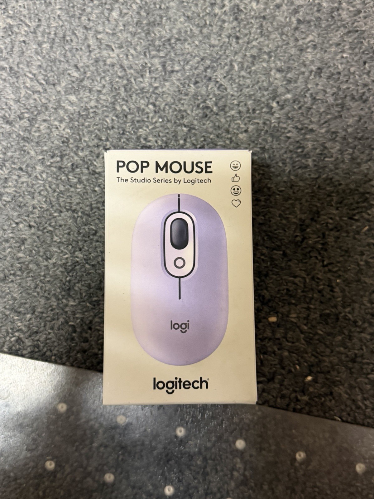 Logitech POP Mouse Wireless Bluetooth Silent Customizable Emojis PC / Mac Cosmos