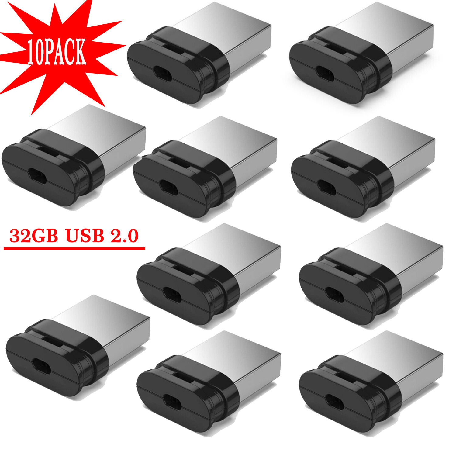 Lot 1/5/10Pack 32GB 64GB USB 2.0 Drive U Stick USB Flash Pen Drive Memory Sticks