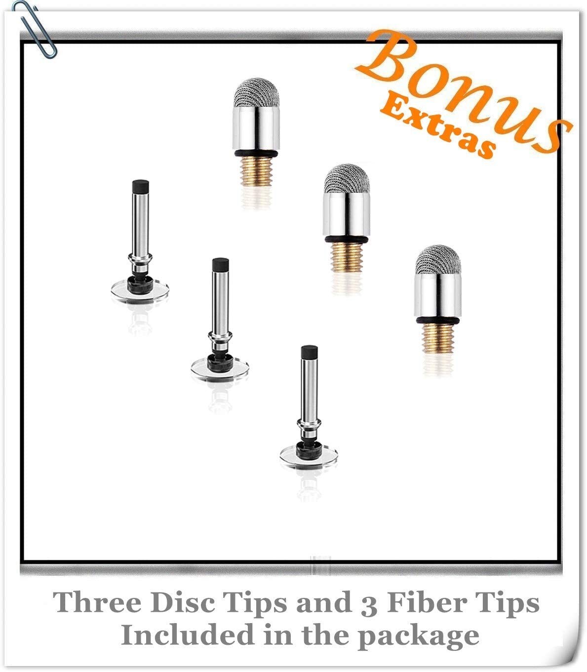 3PC Universal Stylus, 2 in 1 Precision Series Disc Stylus Touch Screen Pen Black