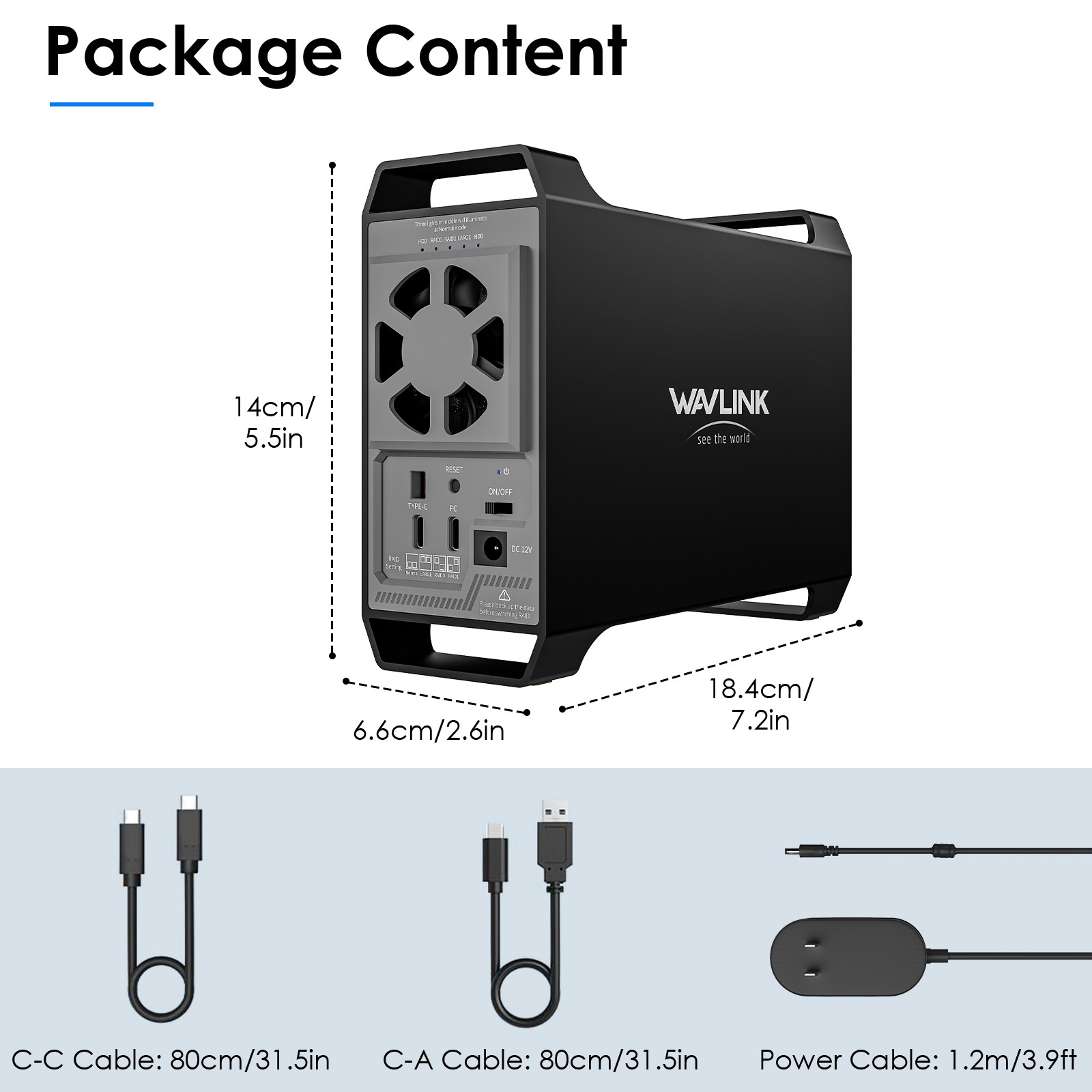 2-Bay/4-Bay Hard Drive Enclosure for 3.5″/2.5” SATA HDD/SSD 10Gbps USB-C 3.2