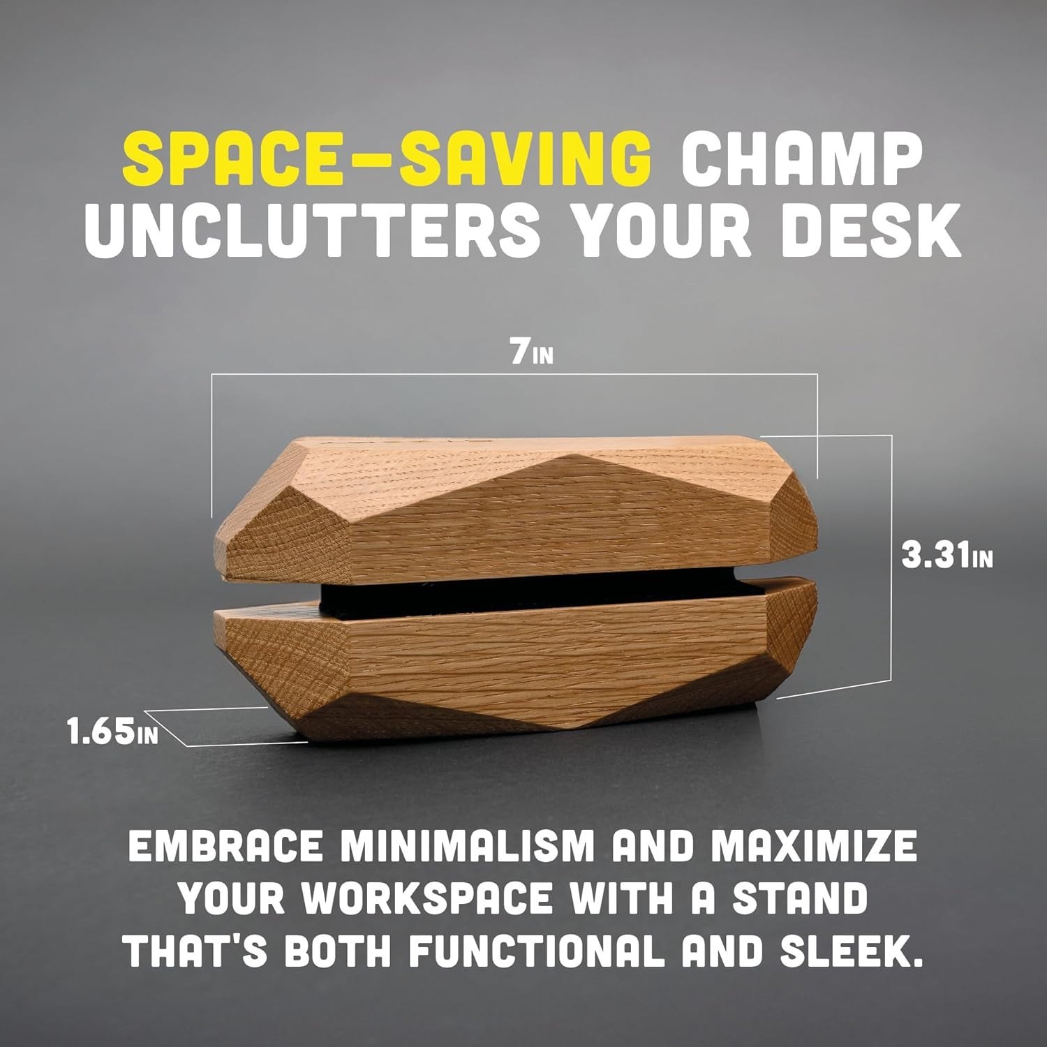 Steepy Vertical Laptop Stand Oak Wood Adjustable Desk Dock MacBook Holder Open B