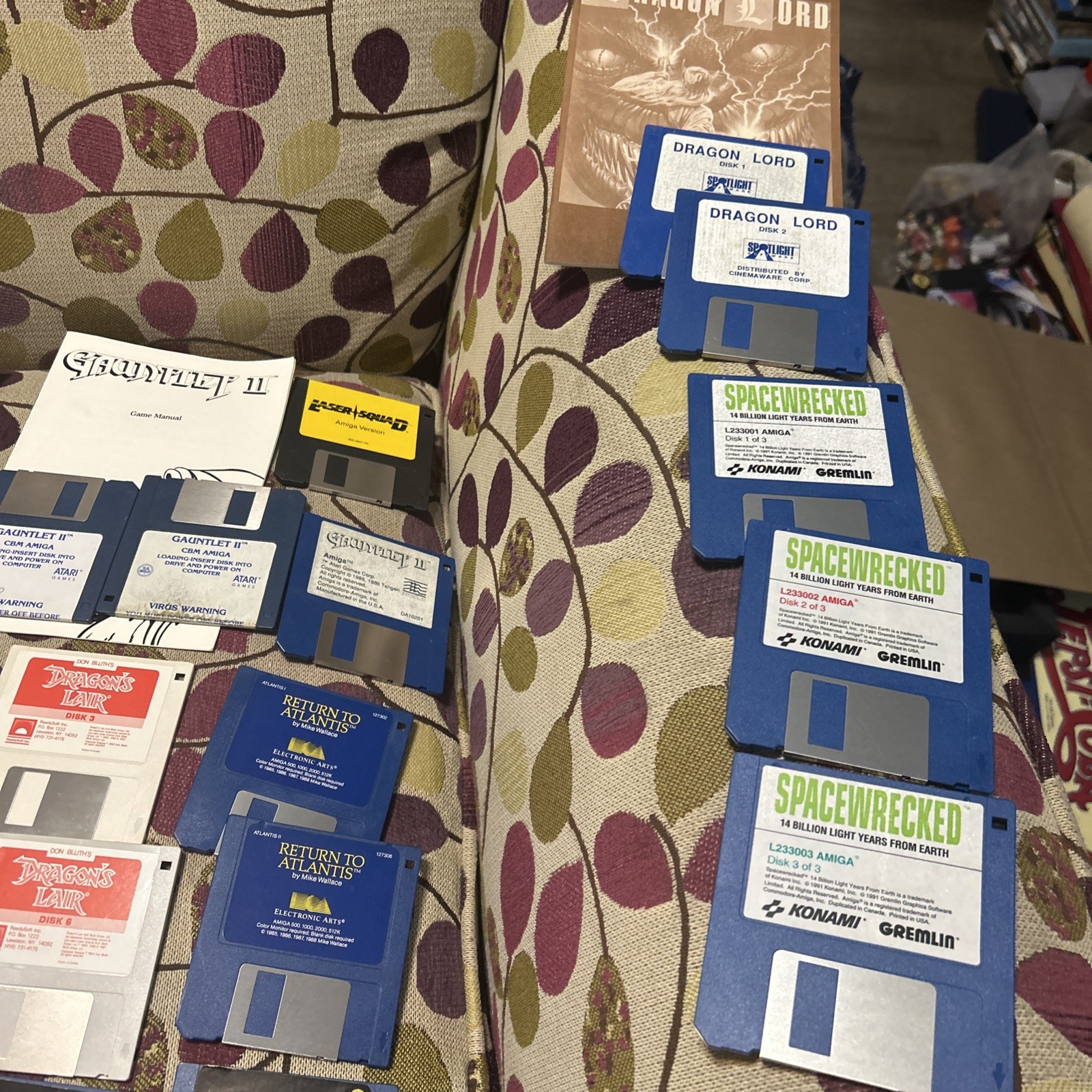 Commodore Amiga Huge Lot 21+ Great Games Floppy Disks Original Vintage Diskettes