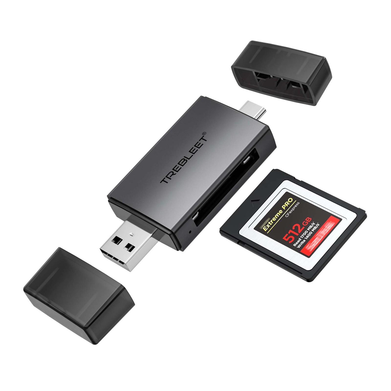 CFexpress Type B Card Reader, USB 3.2 10Gbps Up to 900MB/s Speeds 2 in 1 USB …