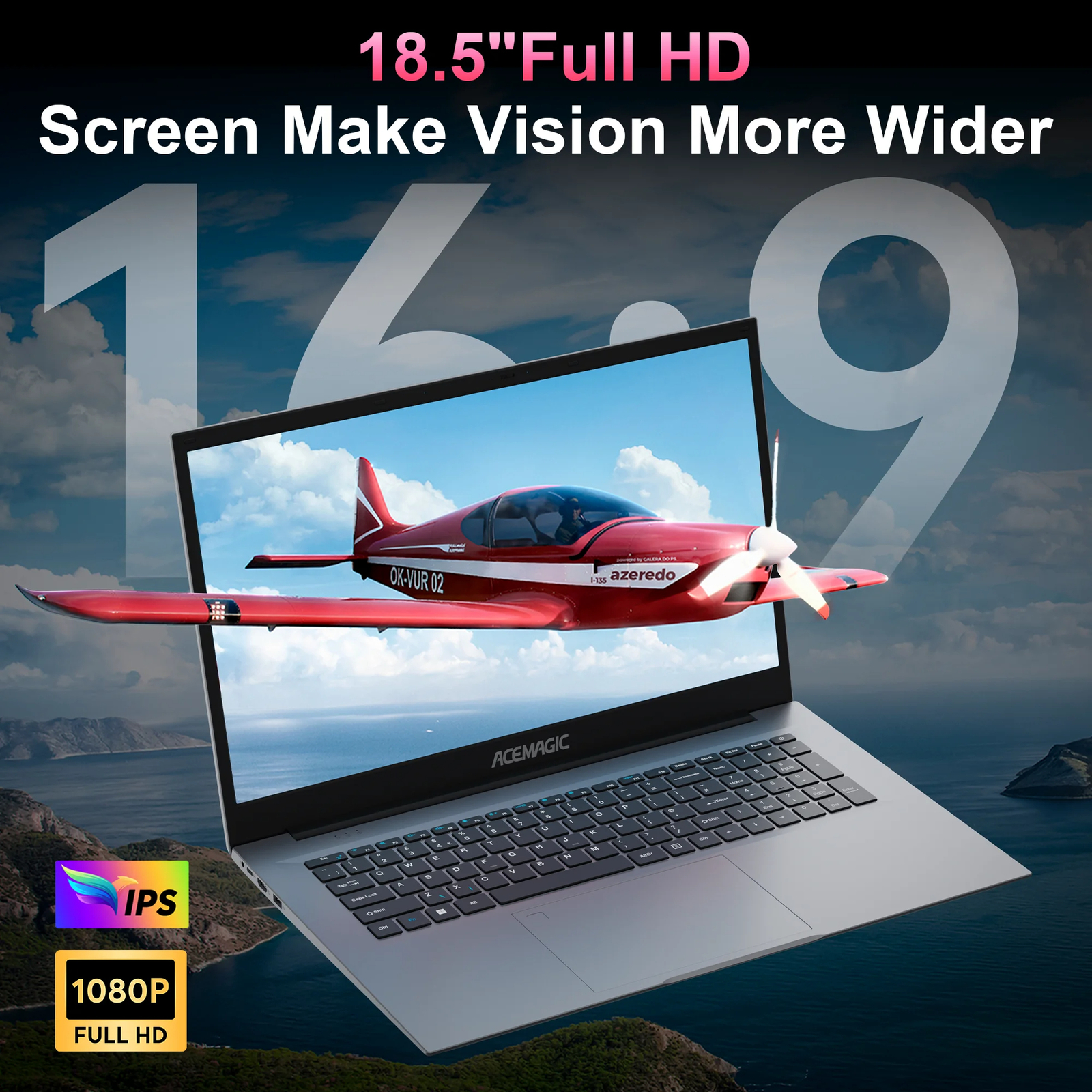 ACEMAGIC AX18 18.5″ HD Laptop Intel N150 16GB DDR4 512GB SSD WIFI windows 11 Pro