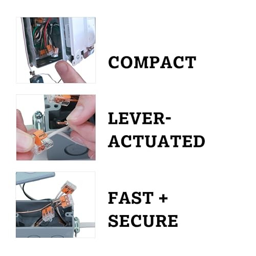 221-413 | Lever-Nuts Splicing Connector | for Solid and Box 3-Conductor