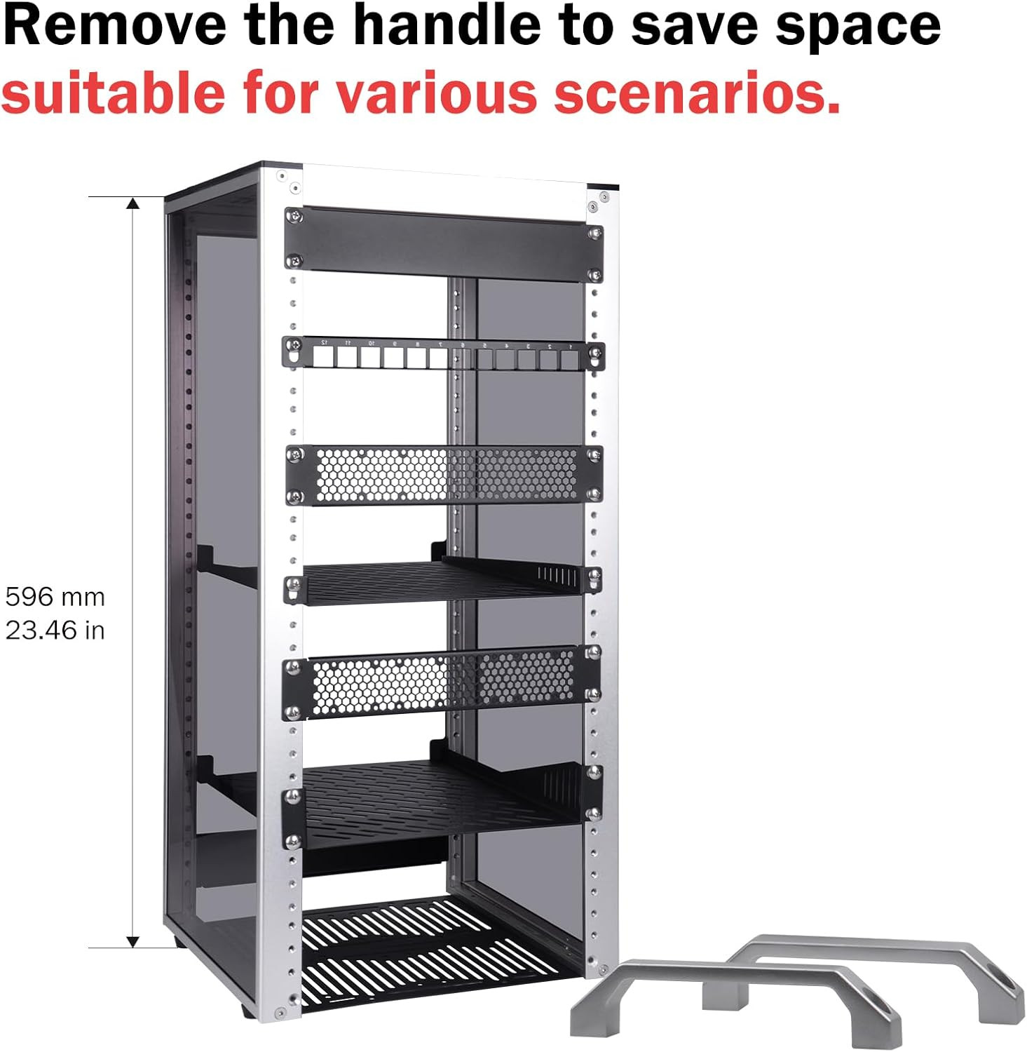 Compact 12U Server Cabinet Rack for Network, Audio & Video Equipment