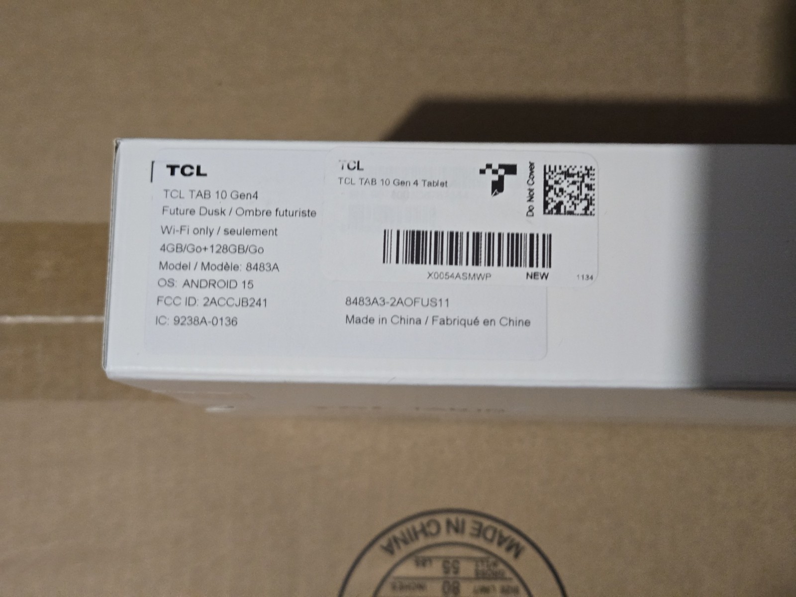 TCL TAB 10 Gen 4 Android Tablet, 10.1” FHD IPS 128GB 8C CPU 12GB (4+8) Ram