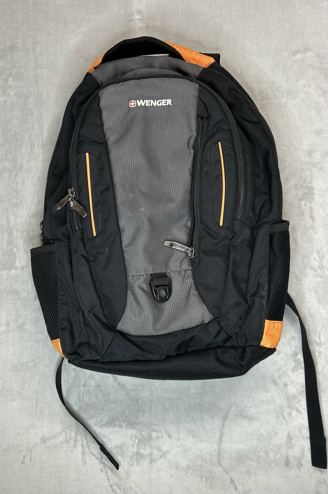 SwissGear Wenger Backpack Padded Black Gray 17 In Hiking Laptop Medical School