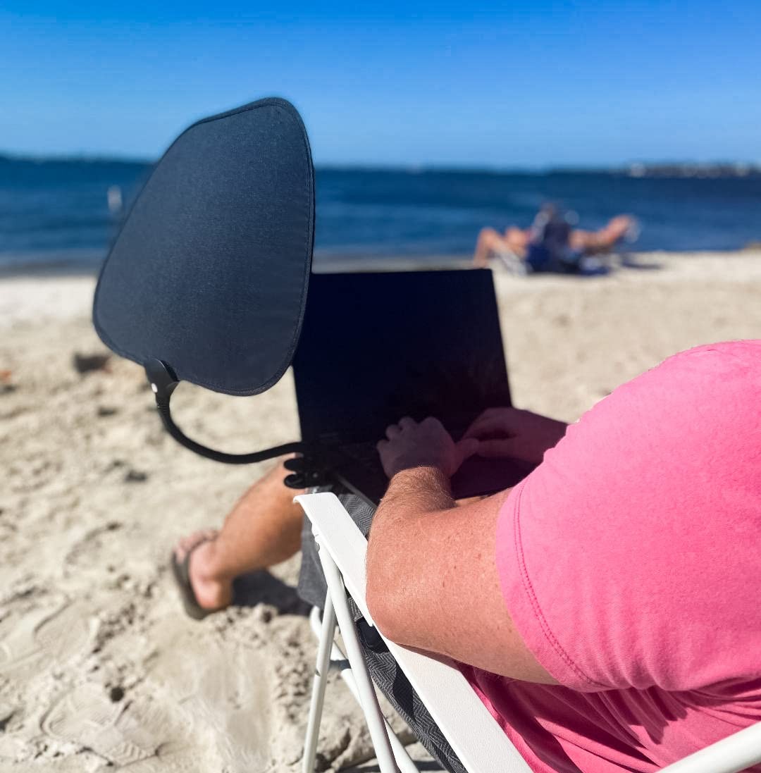 TopShade Laptop Sun Shade – Portable Adjustable Screen Shade for Laptops, Tab…