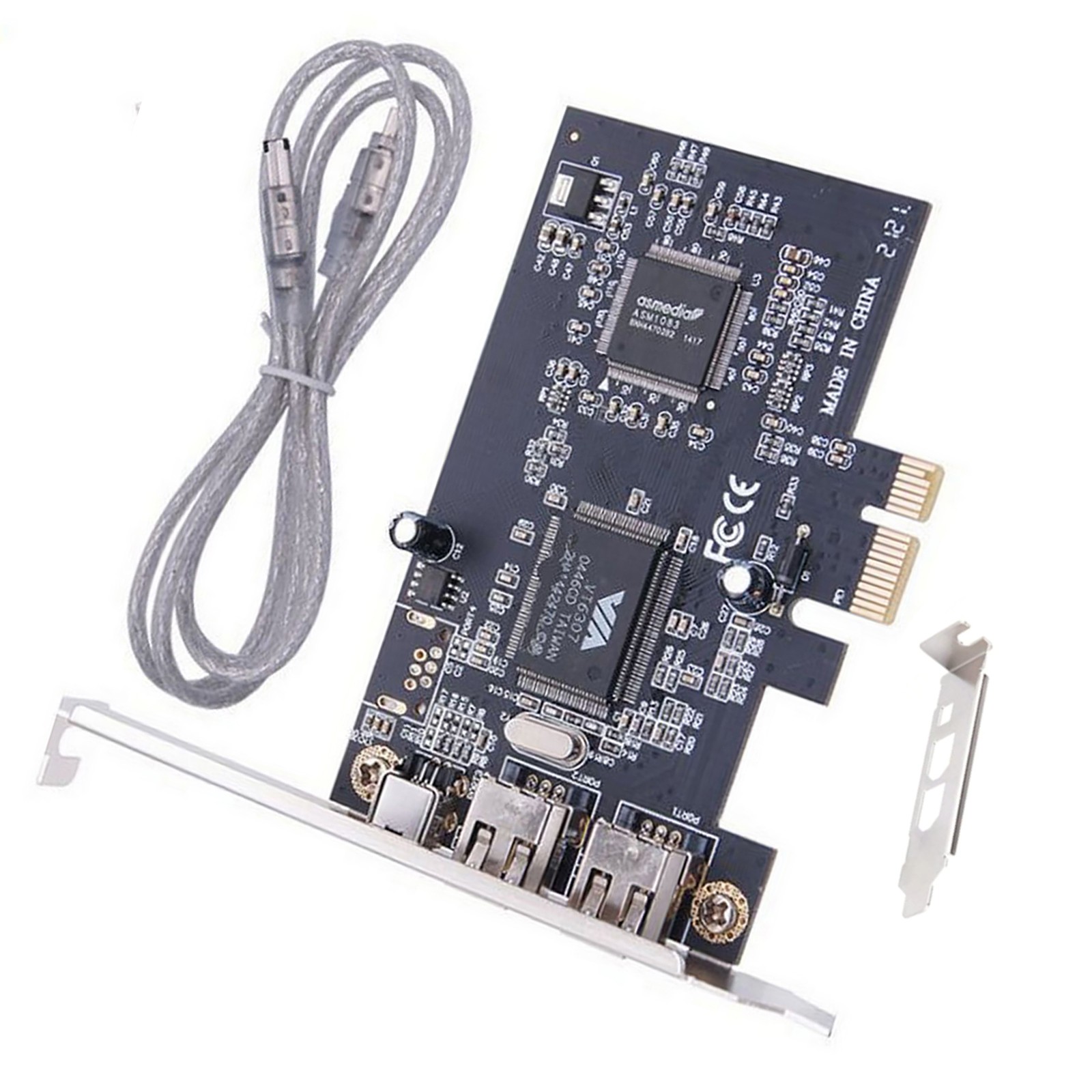 New 3 Ports PCI Express 1X to External IEEE 1394 Firewire Expansion Card