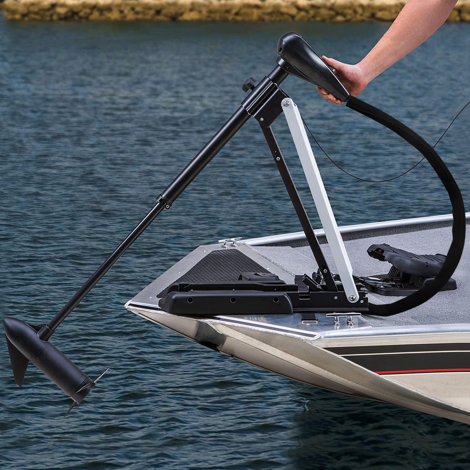 60in Neoprene Trolling Motor Cable Sleeve Black Wire Cover Organizer