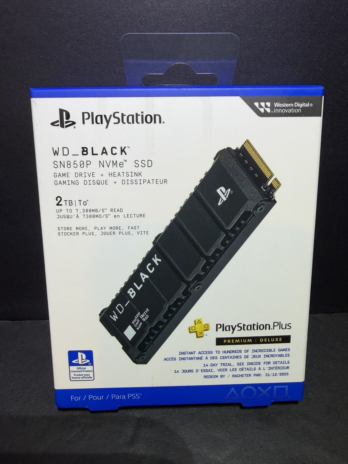 WD BLACK SN850P 2TB NVMe SSD w/ Heatsink Compatible PS5 & Desktop PC
