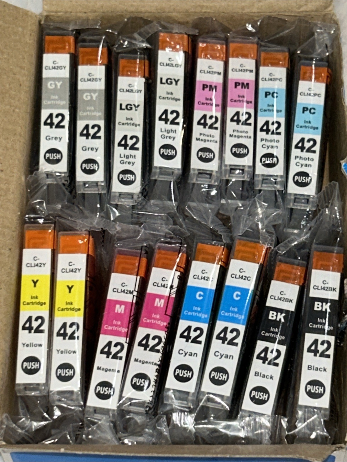 16 PK Premium Ink Cartridges for Canon CLI-42 Pixma Pro-100. C-42. 8 Colors