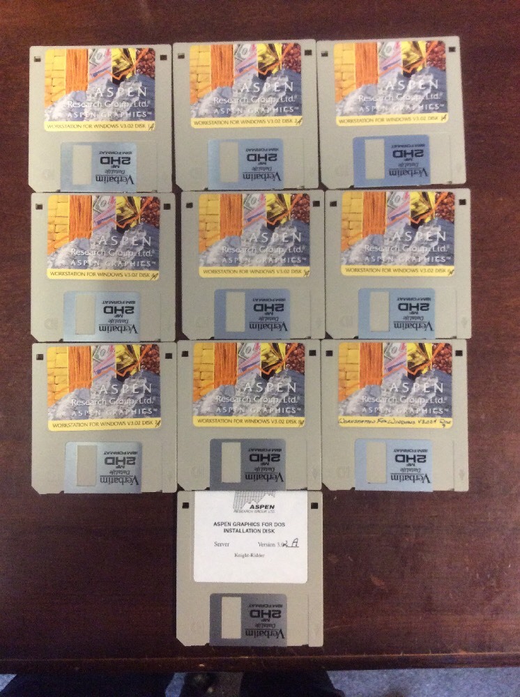 Aspen Research Group Aspen Graphics Workstation V3.02 On 10 3.5″ Floppy