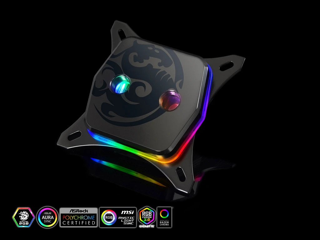 Bitspower Pemium Summit M CPU Water Block- Mystic Black Metal Edition – New