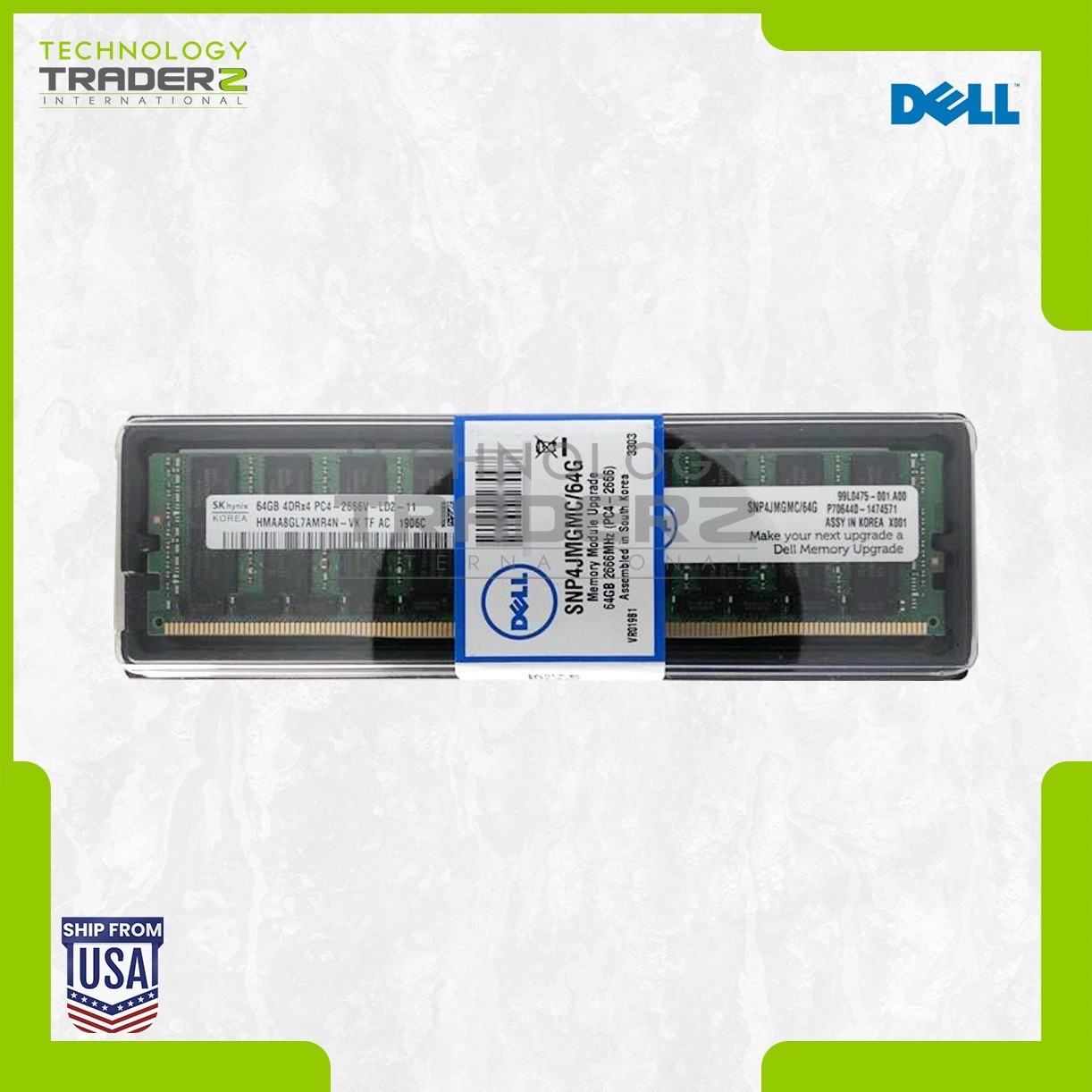 SNP4JMGMC/64G Dell 64GB PC4-21300 DDR4-2666MHz ECC 4DRx4 Memory *Factory Sealed*