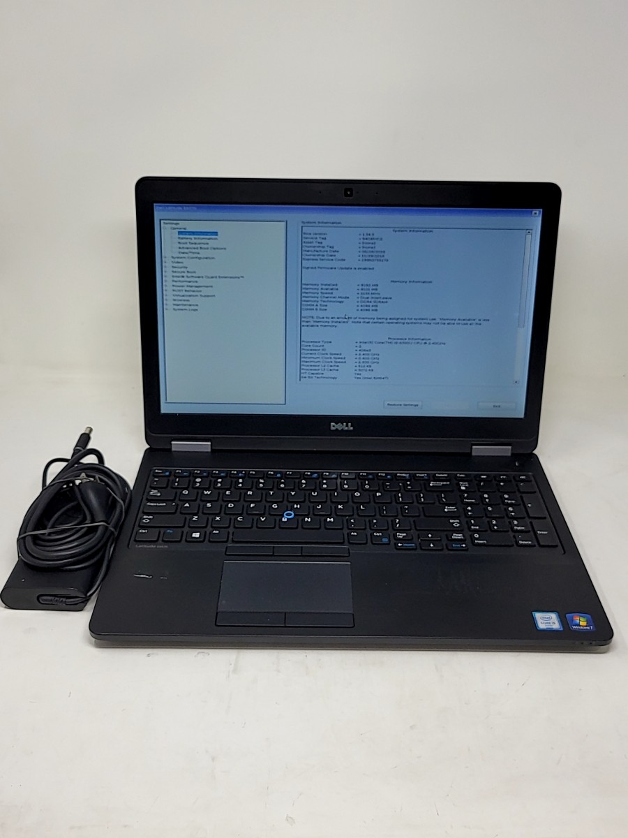 DELL LATITUDE E5570 Laptop Intel Core I5-6300U 8GB 500GB SEE NOTES