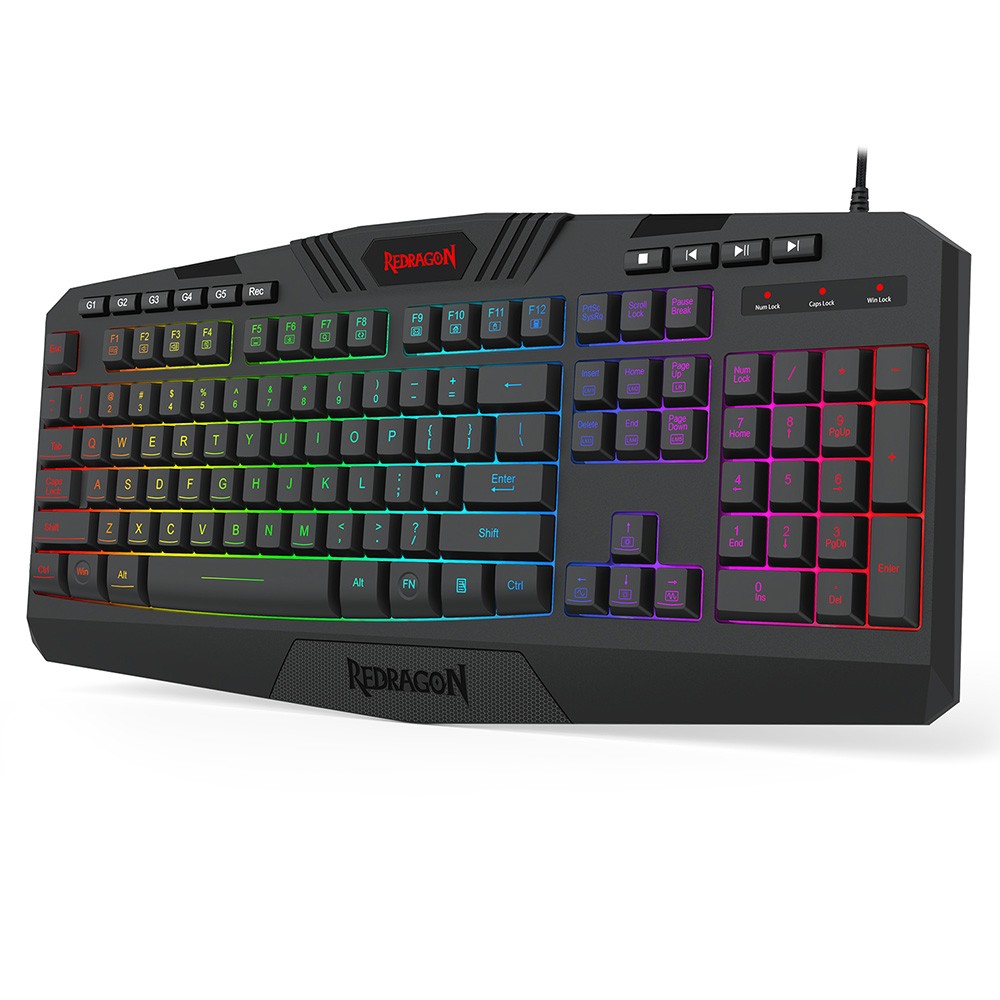 REDRAGON S101-4 Programmable Gaming Keyboard+Mouse Combo,5 Macro Record Key,US