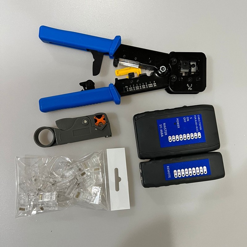 Rj45 Crimping Tool Kit Set For CAT5/CAT6 Lan Cable Tester Network Repair Tools
