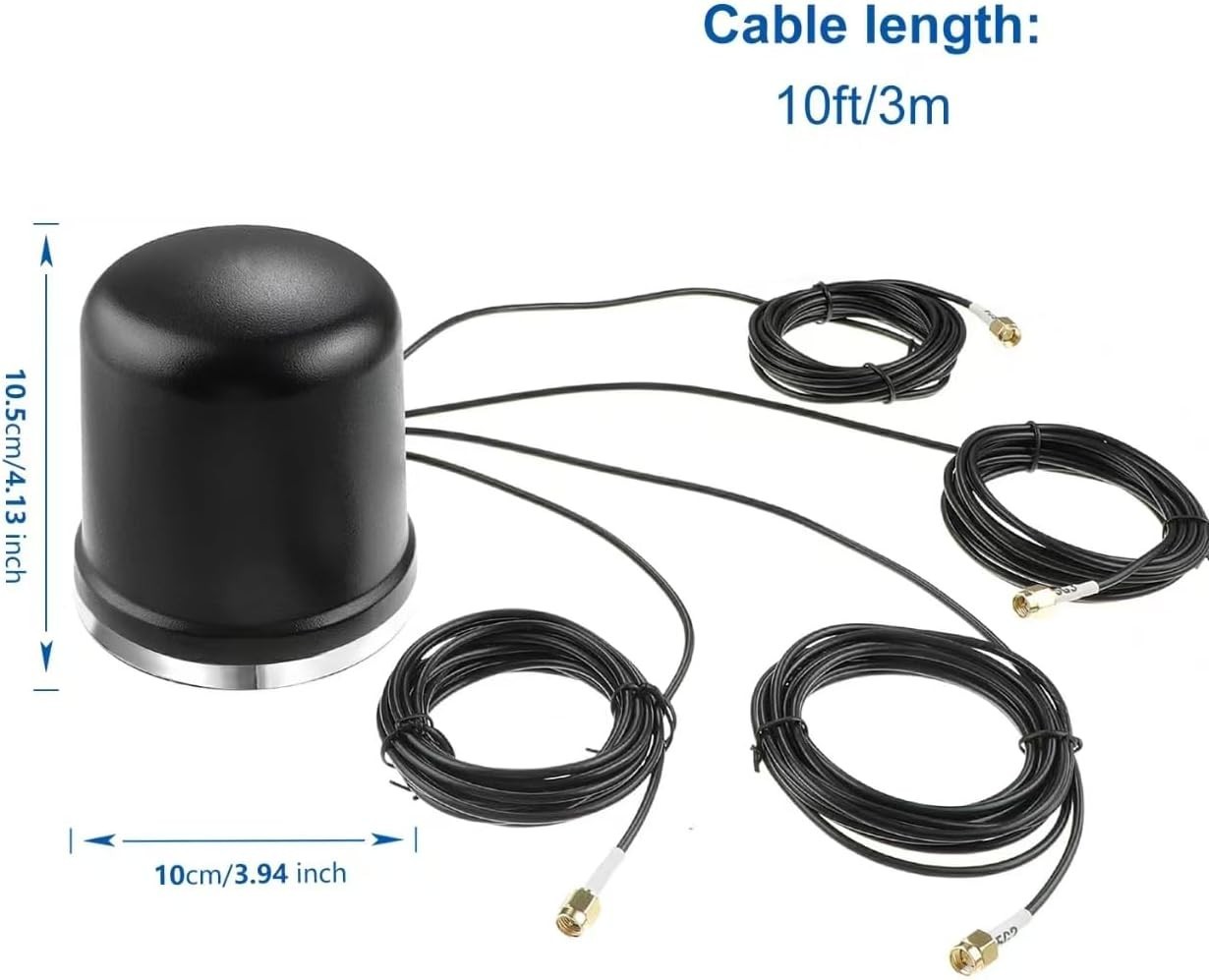 4×4 MIMO Omnidirectional Low Profile Wide-Band 4G LTE 5G Magnetic Base Extern…