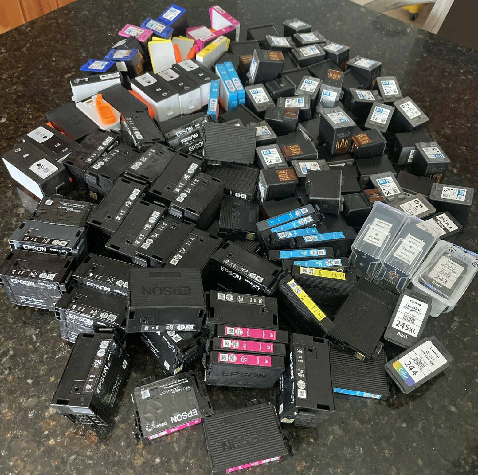 Mixed Lot 206 Empty Ink Cartridges Staples Rewards: HP, Canon, Epson *******
