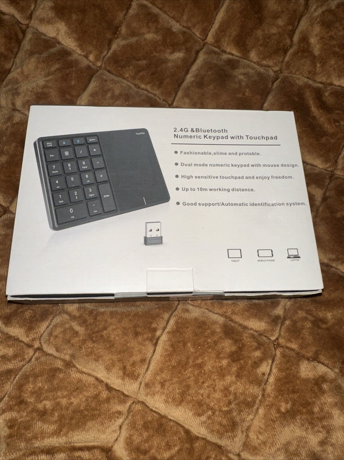 Slim Multi-Device BT14 Numeric Keyboard with Touchpad BT Wireless