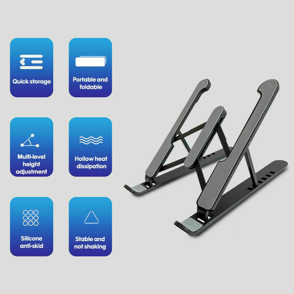 Laptop Holder Stand Adjustable Foldable Portable for Notebook Computer Desk