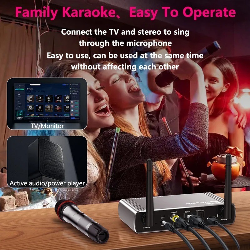 Bluetooth 5.4 Receiver Transmitter Support USB U-Disk Play Wireless Adapter AUX