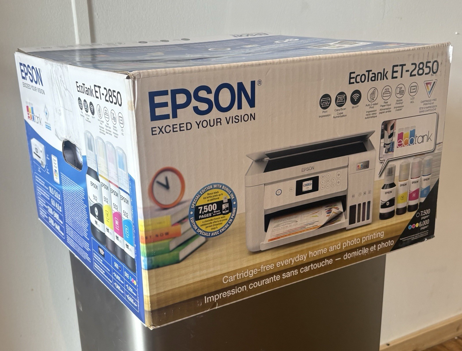 Epson EcoTank ET-2850 Wireless Color AIO Cartridge Free Supertank Printer