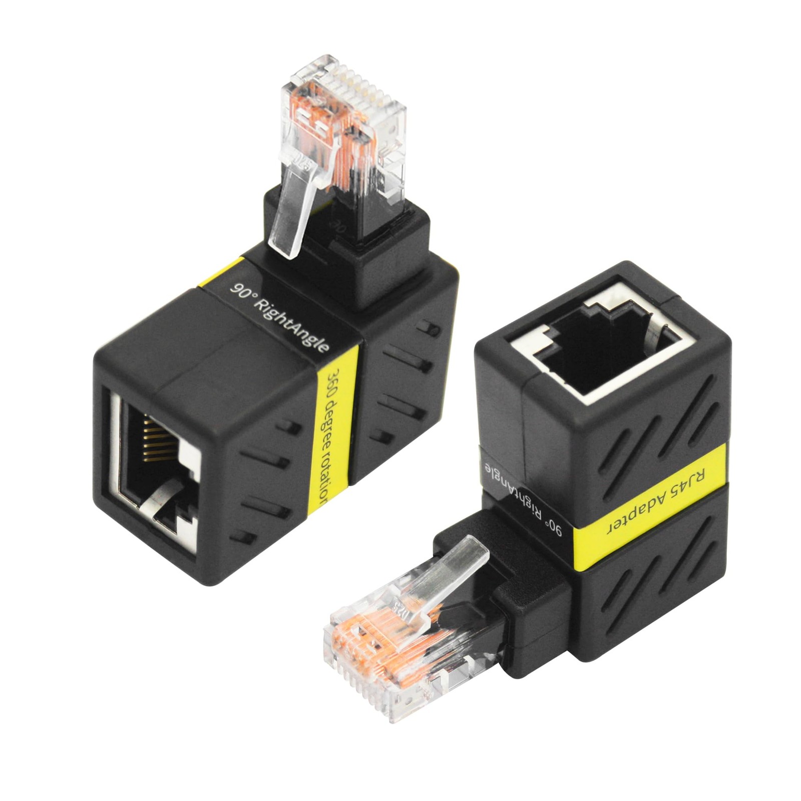 Aurorapath Cat6 Ethernet Adapter Rotatable Rj45 Male To Female Gigabit 1000Mbps