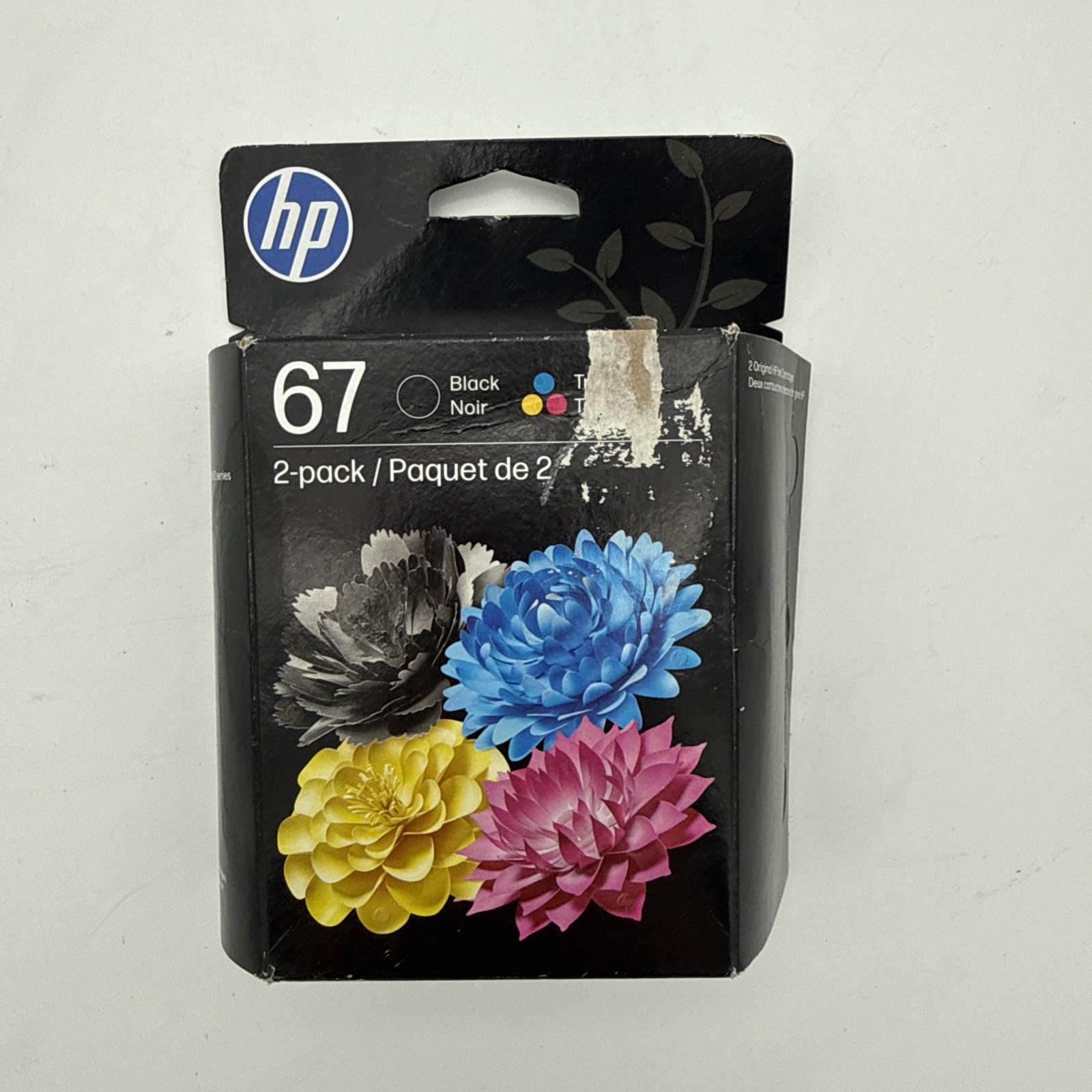 HP 67 2-pack Black/Tri-color Original Ink Cartridges – EXP 11/2027