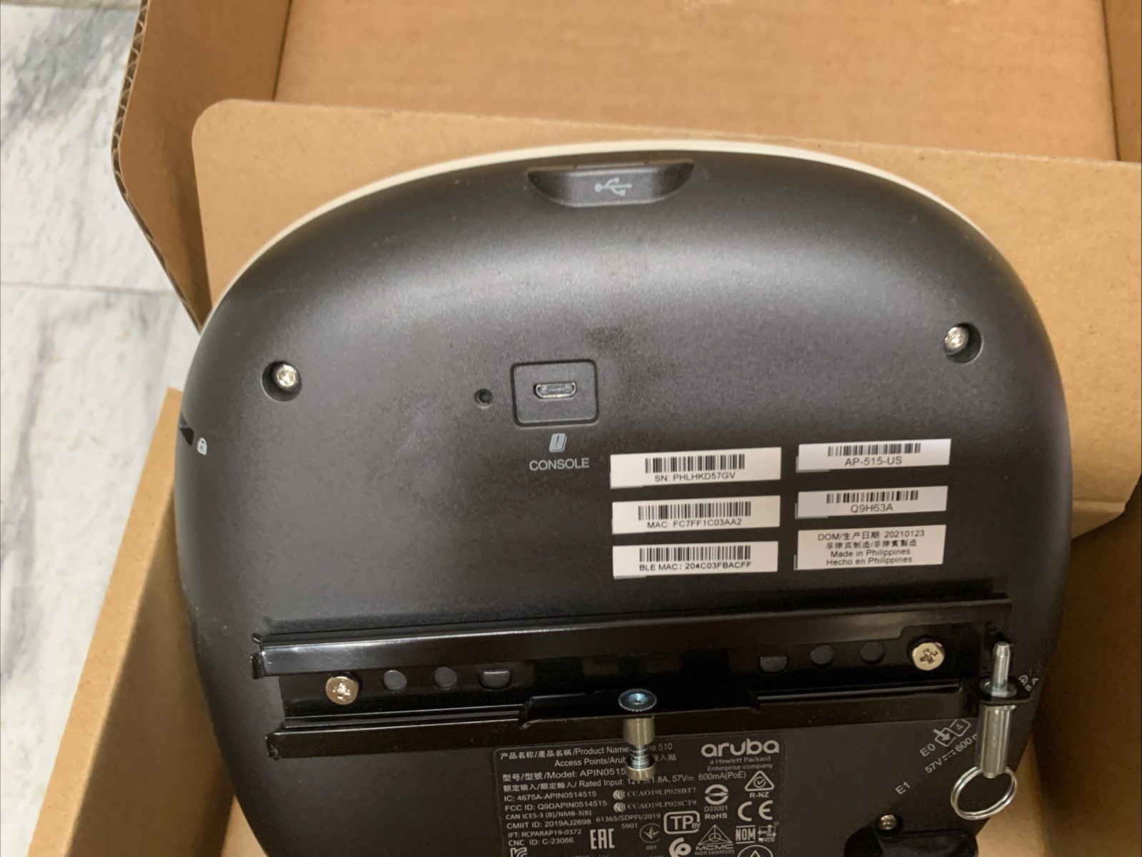 HPE ARUBA APIN0515 (US) CAMPUS WIRELESS ACCESS POINT ZIGBEE WI-FI AP-515-US
