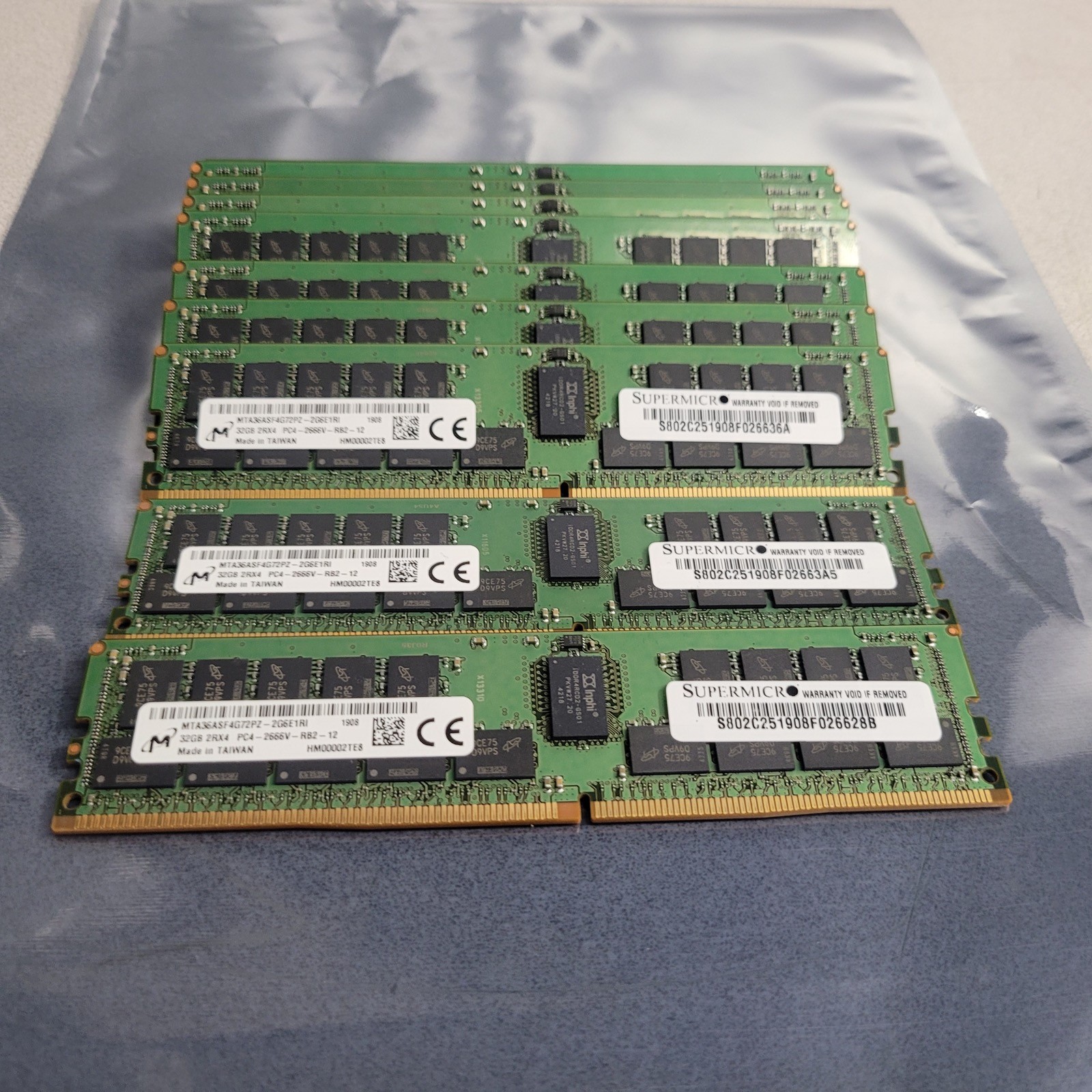 Micron 352GB (11x32GB) 2RX4 PC4-2666V MTA36ASF4G72PZ-2G6 ECC DDR4 Memory