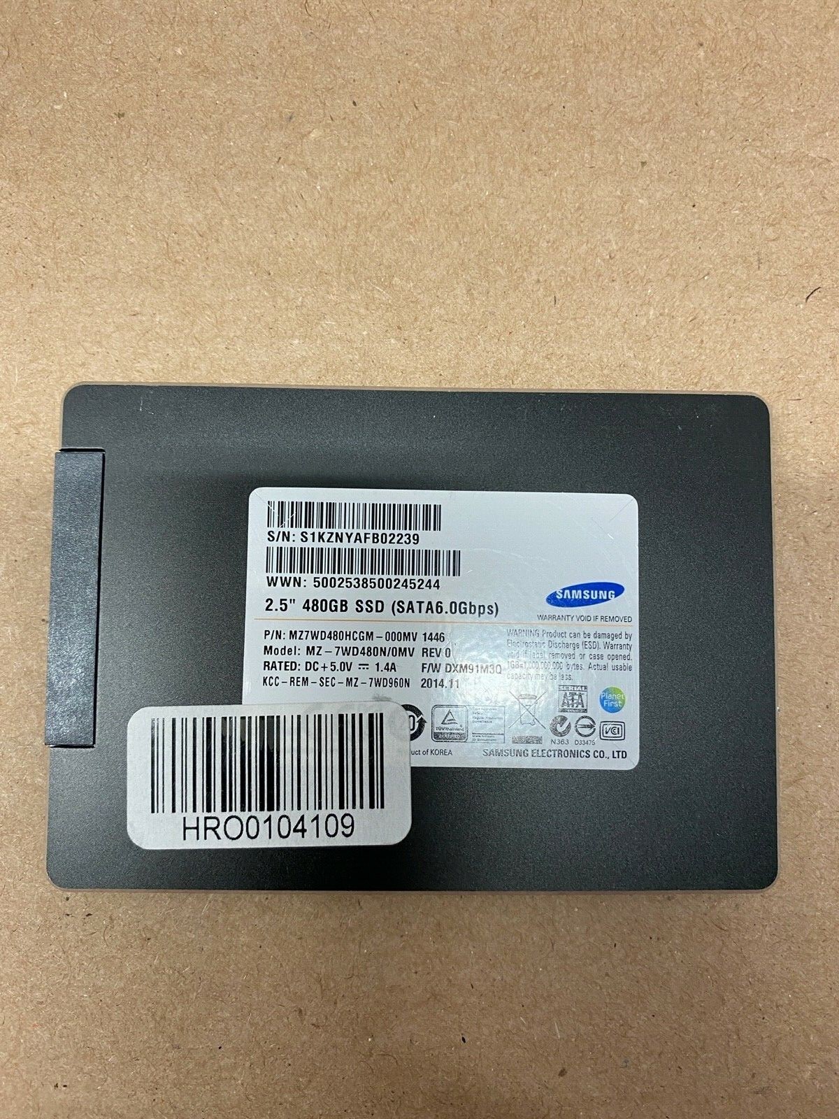 Samsung 2.5″ 480GB SATA6.0Gbps SSD SOLID STATE SSD Drive SATA, mixed