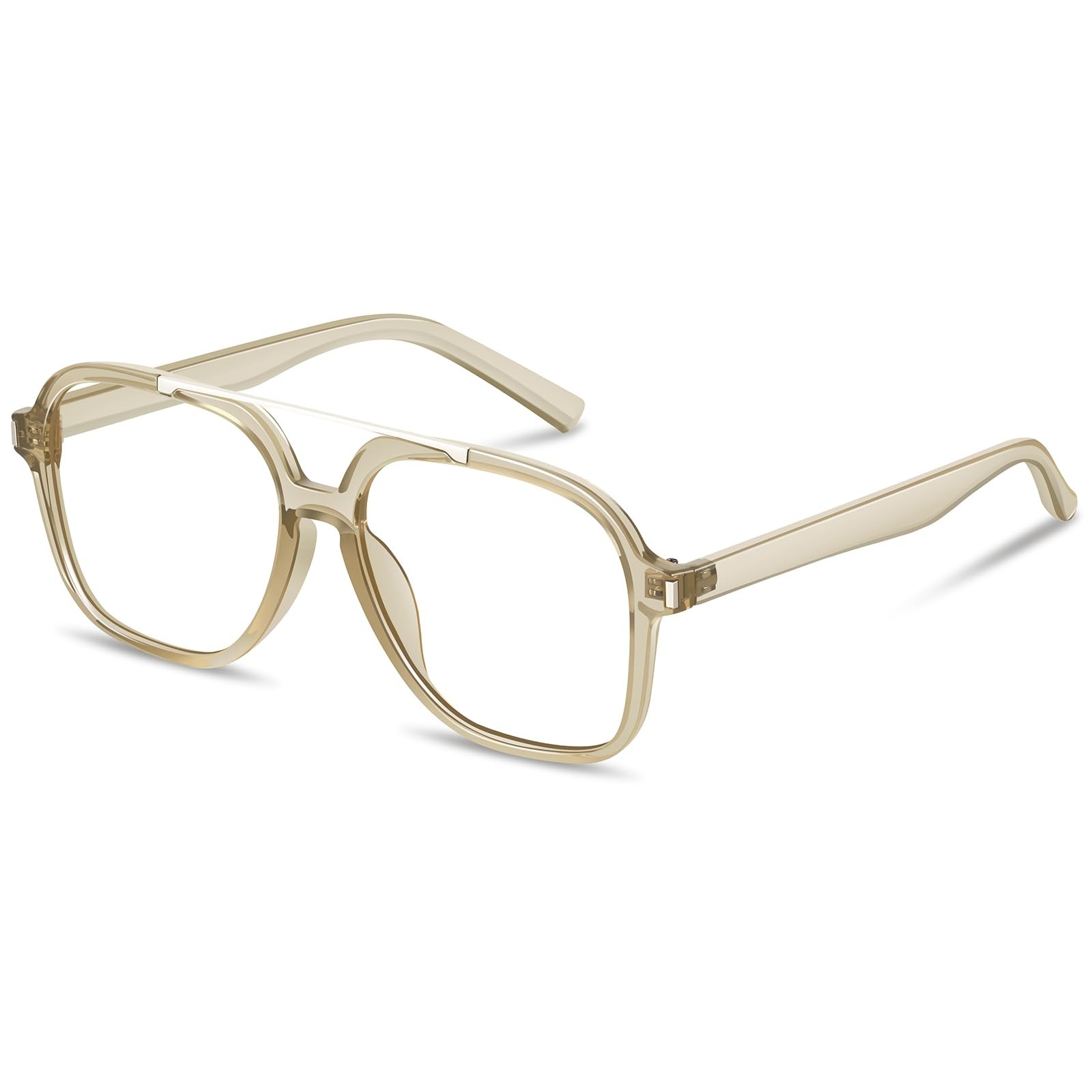 Aviator Blue Light Blocking Glasses for Women Men Retro Trendy Square Compute…