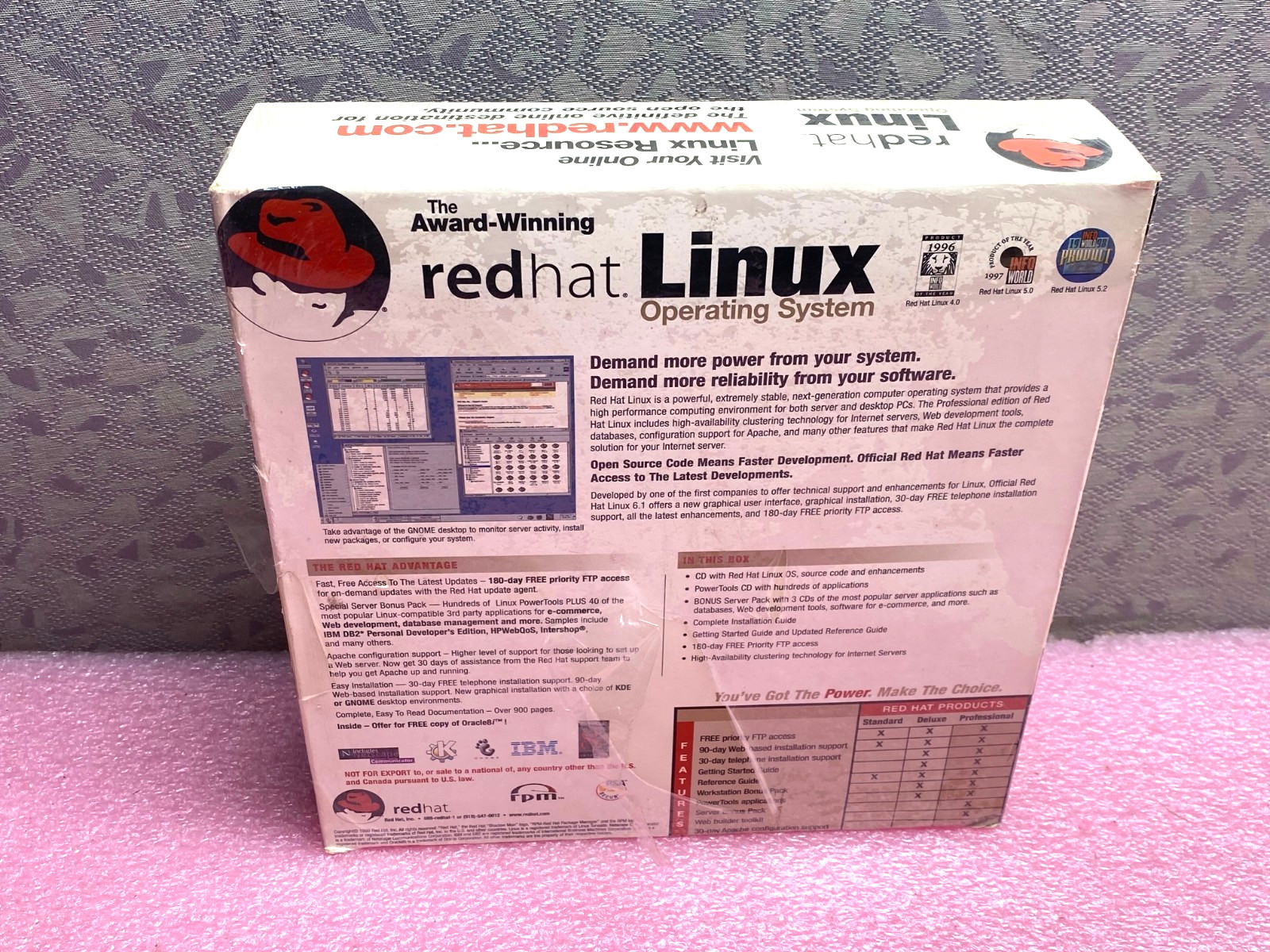 VINTAGE REDHAT LINUX 6.1 OPERATING SYSTEM AND CD’S FACTORY SEALED 1999