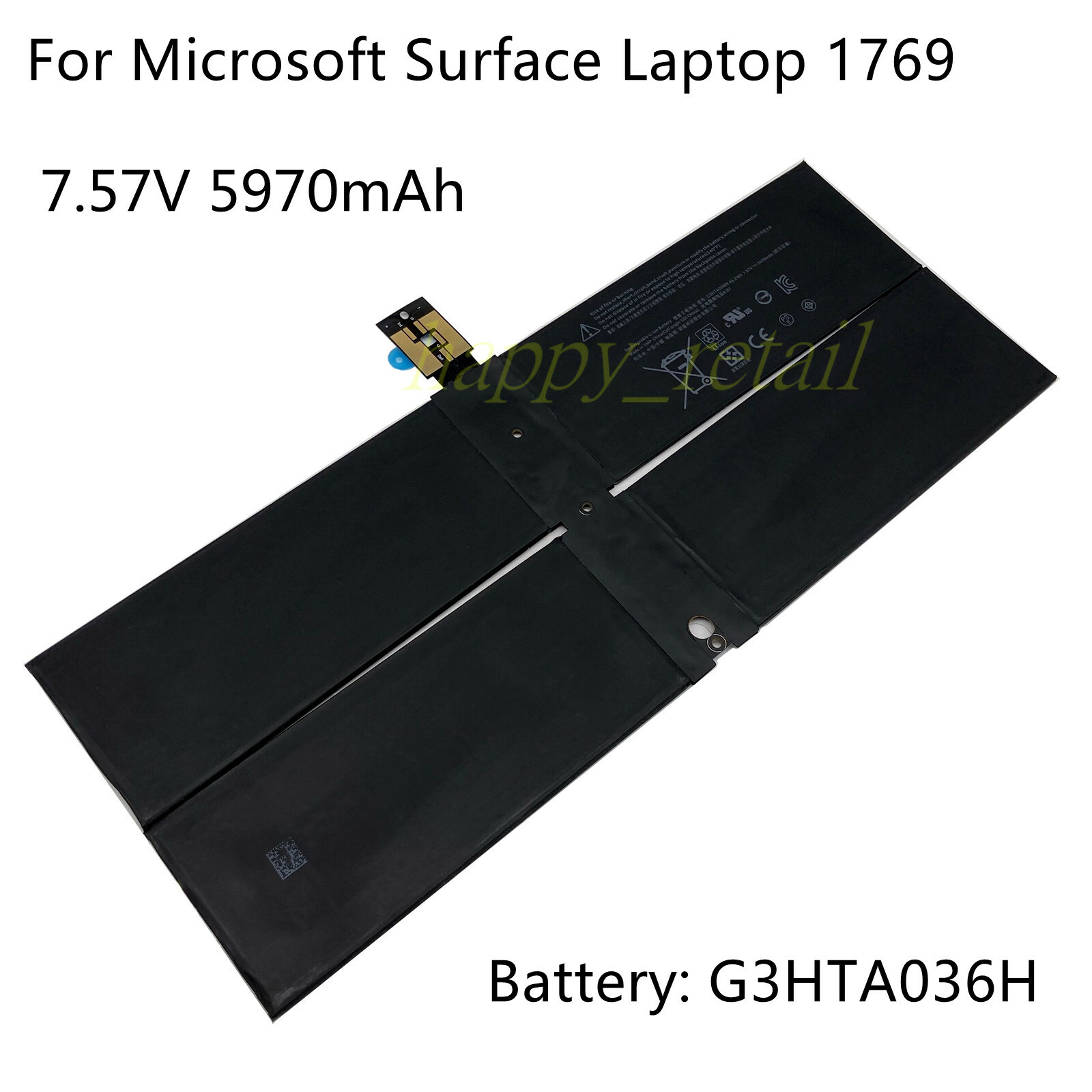 New Battery for Microsoft Surface Laptop 1 2 1769 13.5″ G3HTA036H DYNK01 5970mAh