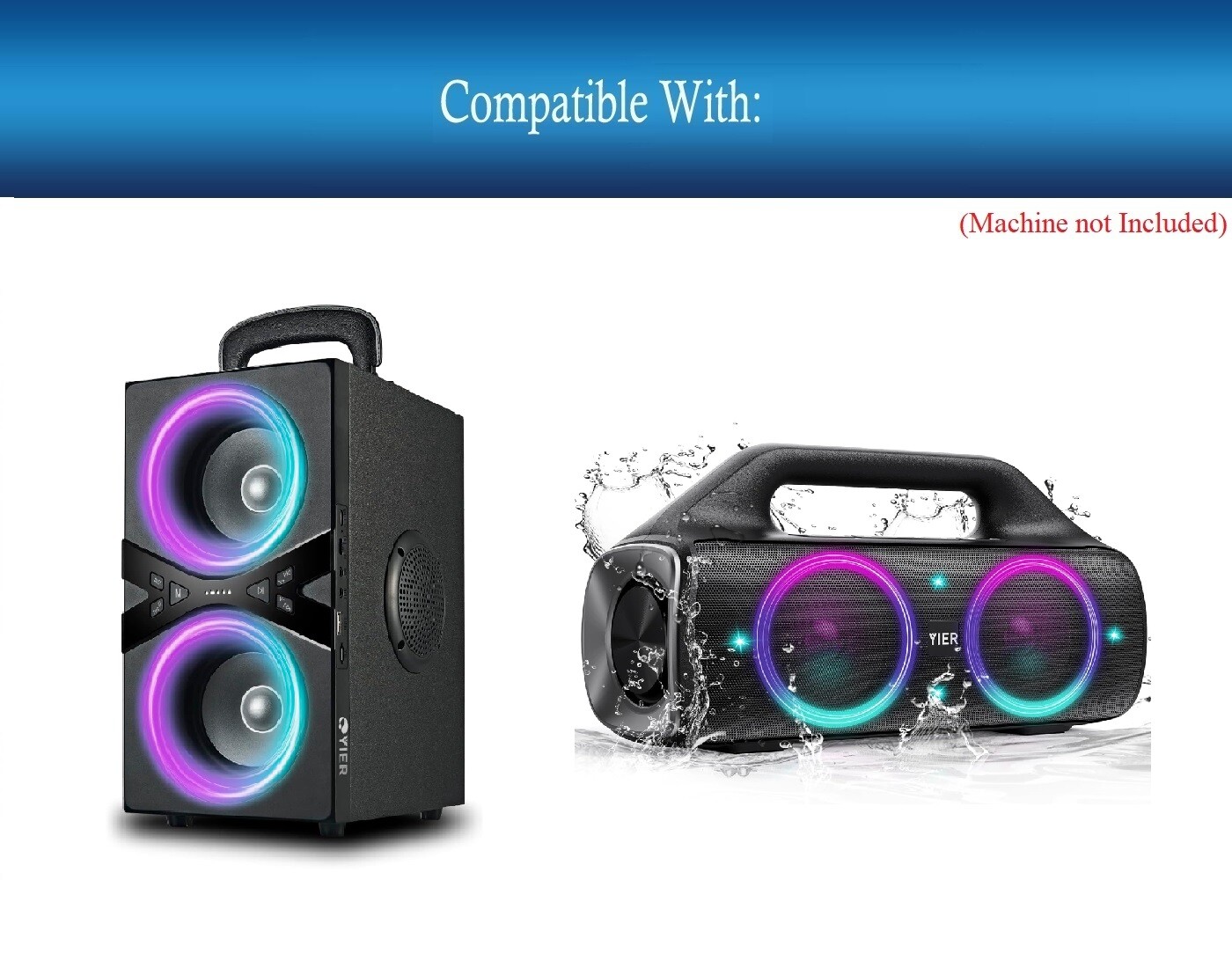 AC Adapter or USB Cable For YIER BB-02 BoomHero1 80W Wireless Bluetooth Speaker