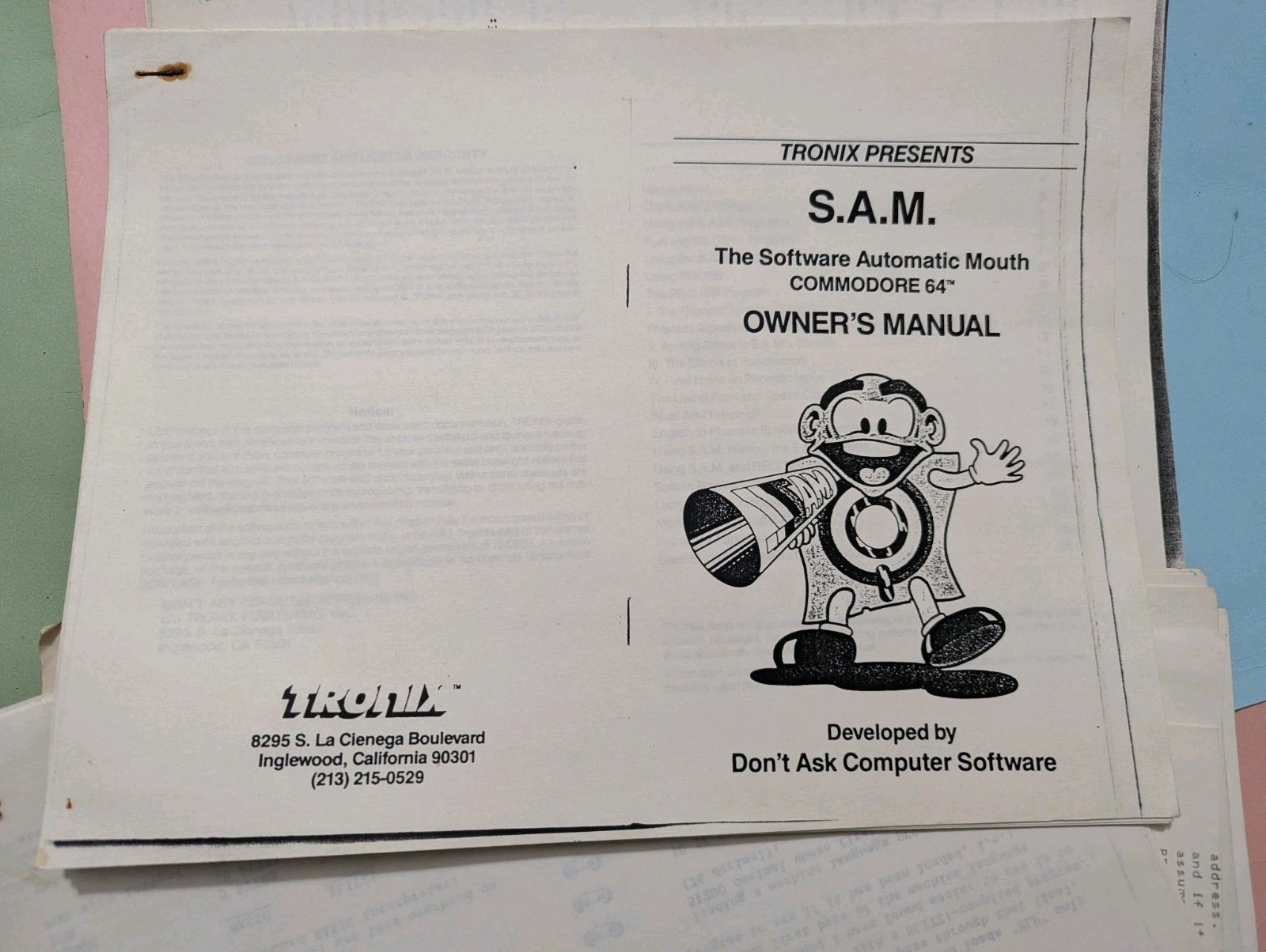 Bundle of Commodore 64 Software User Manual Photocopies – VIP Terminal Blitz Etc