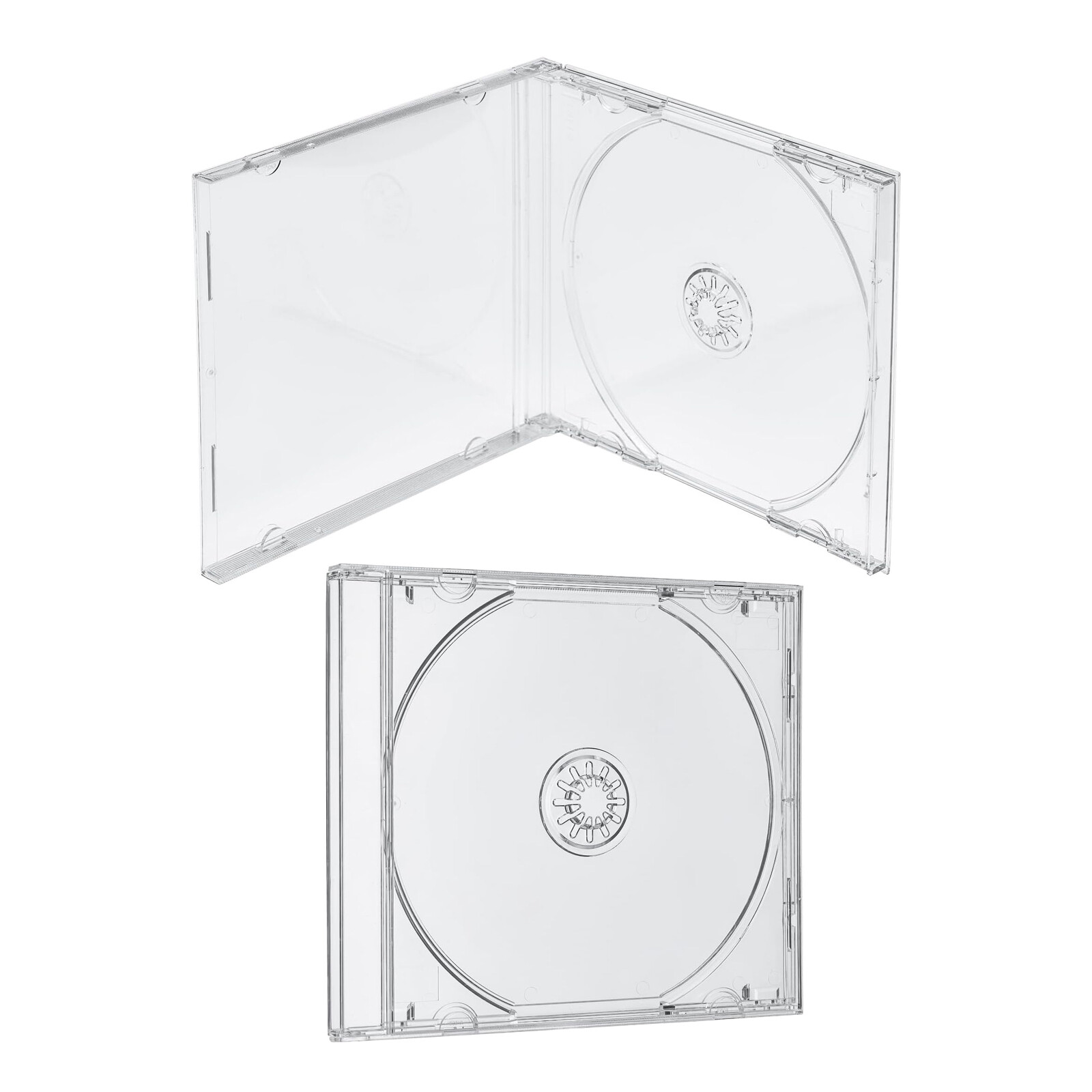 1x Standard CD Jewel Case Single 1-Disc Case with Tray 10.4mm Clear Protectors