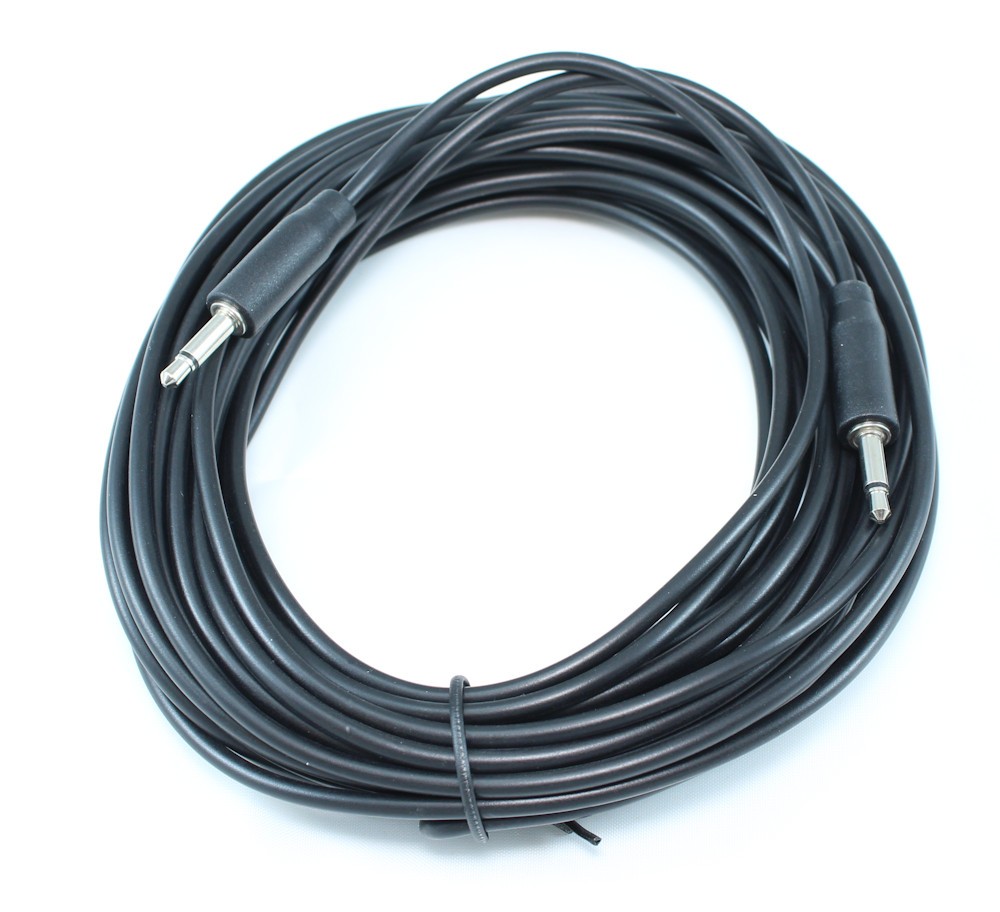 20ft 3.5mm SLIM MONO TS (2 conductor) Male to Male Audio Cable