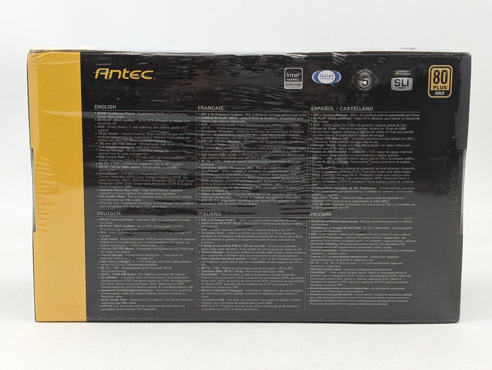 Antec Edge Series EDG650 Power Supply 650 Watts w/Fluid Dynamic Bearing | Black
