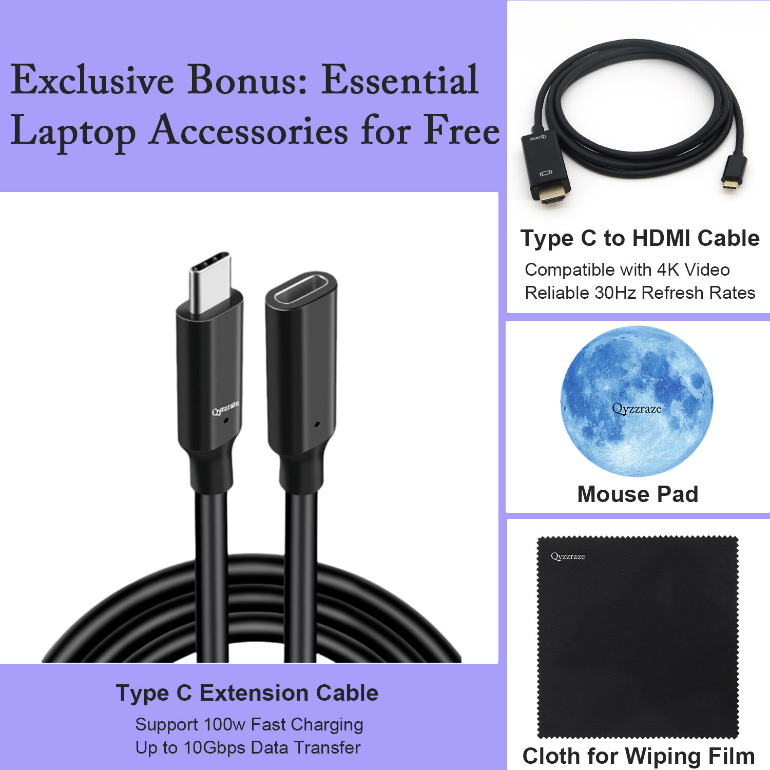 USB-C Type C 4K HDMI Cord Cable Video Converter Adapter USB 3.1 1.5M Cable