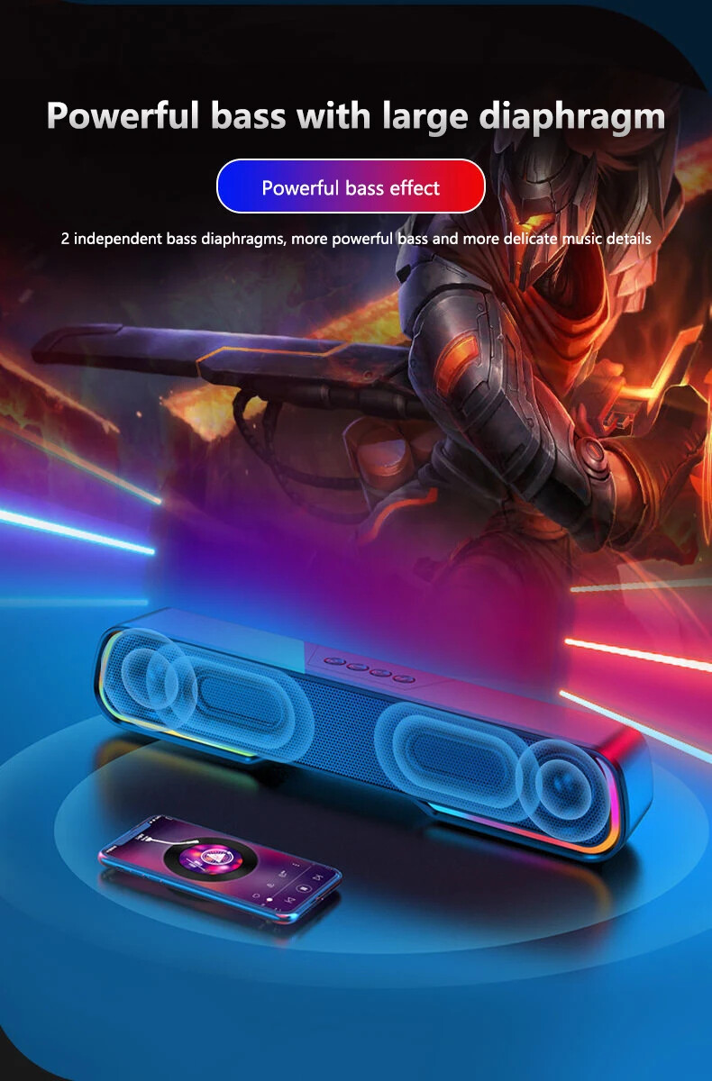 Home Theater Subwoofer Soundbar with Bluetooth Wireless Powerful TV Sound Bar