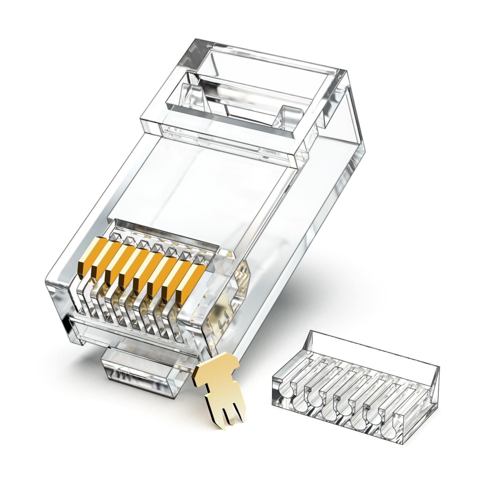 Cat6 Connector Rj45 Connectors 100pcs Utp 8p8c Rj45 2 Pieces Load Bar Modular Pl