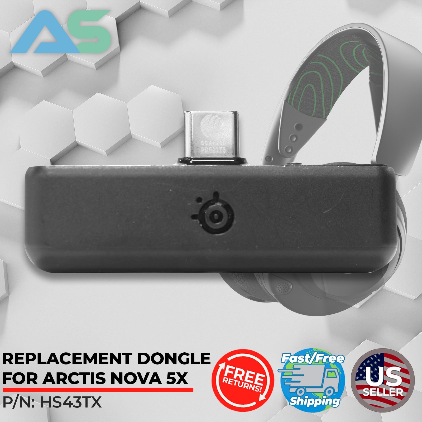 Genuine SteelSeries USB Type C Dongle MPN: HS43TX for SteelSeries Arctis Nova 5X