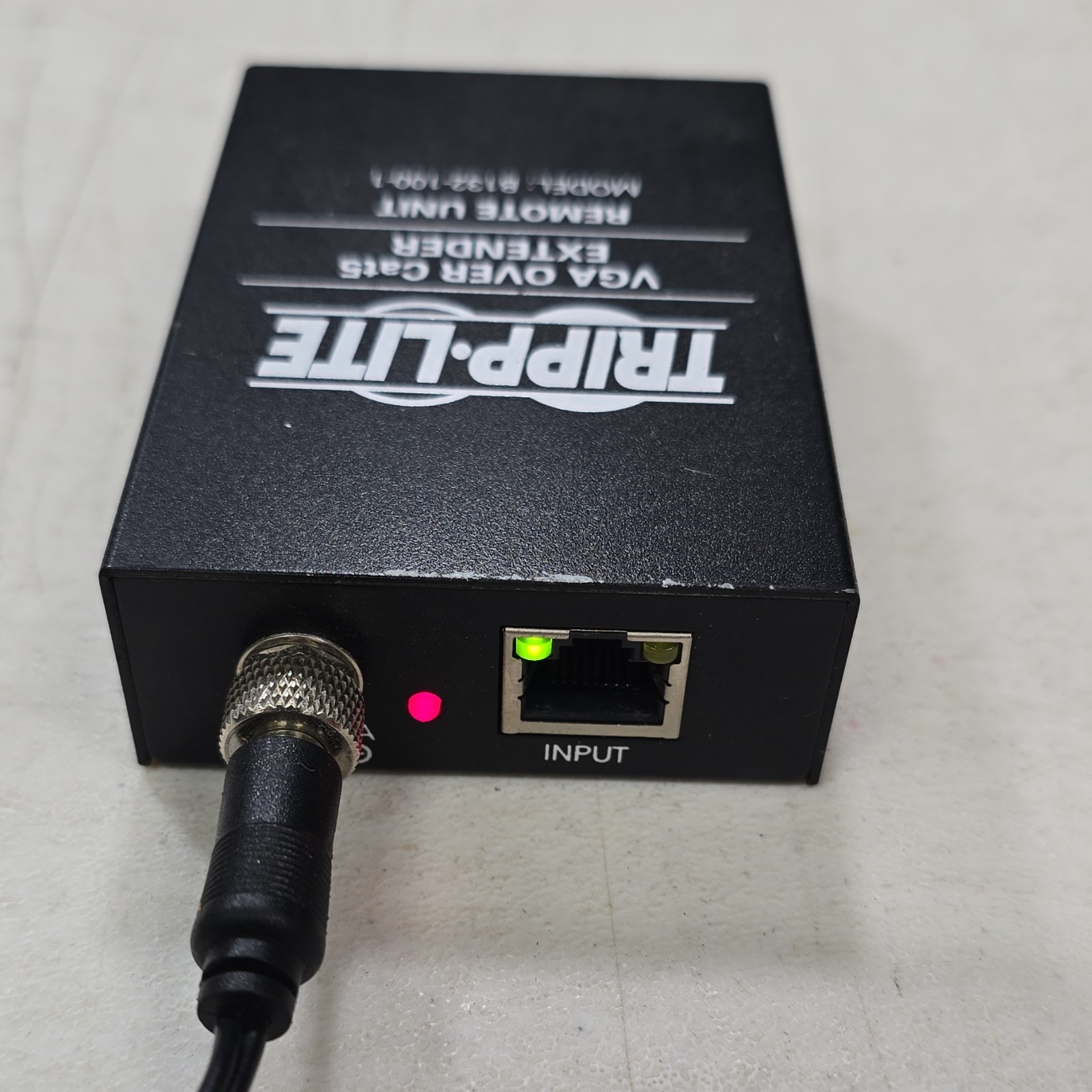 Tripp Lite VGA Extender VGA/SVGA D-Sub Female to RJ45 1:1 B132-100-1 Black