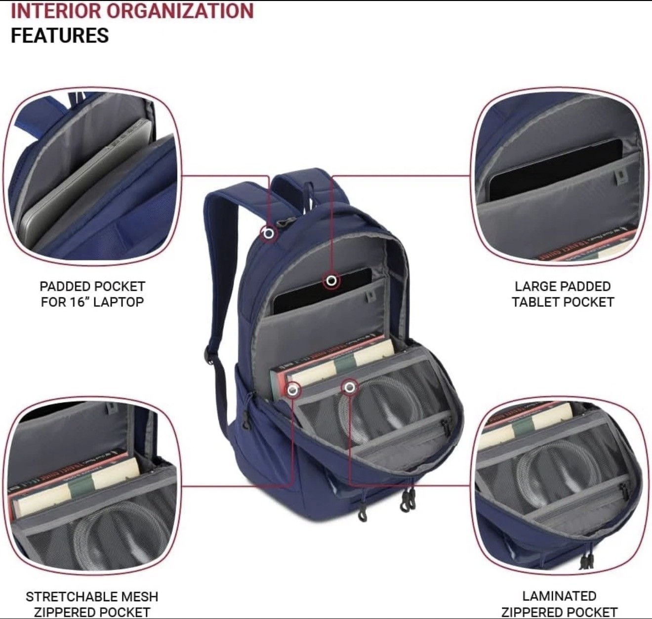 SwissGear Shield Laptop Backpack Navy 18.5″ Inch New