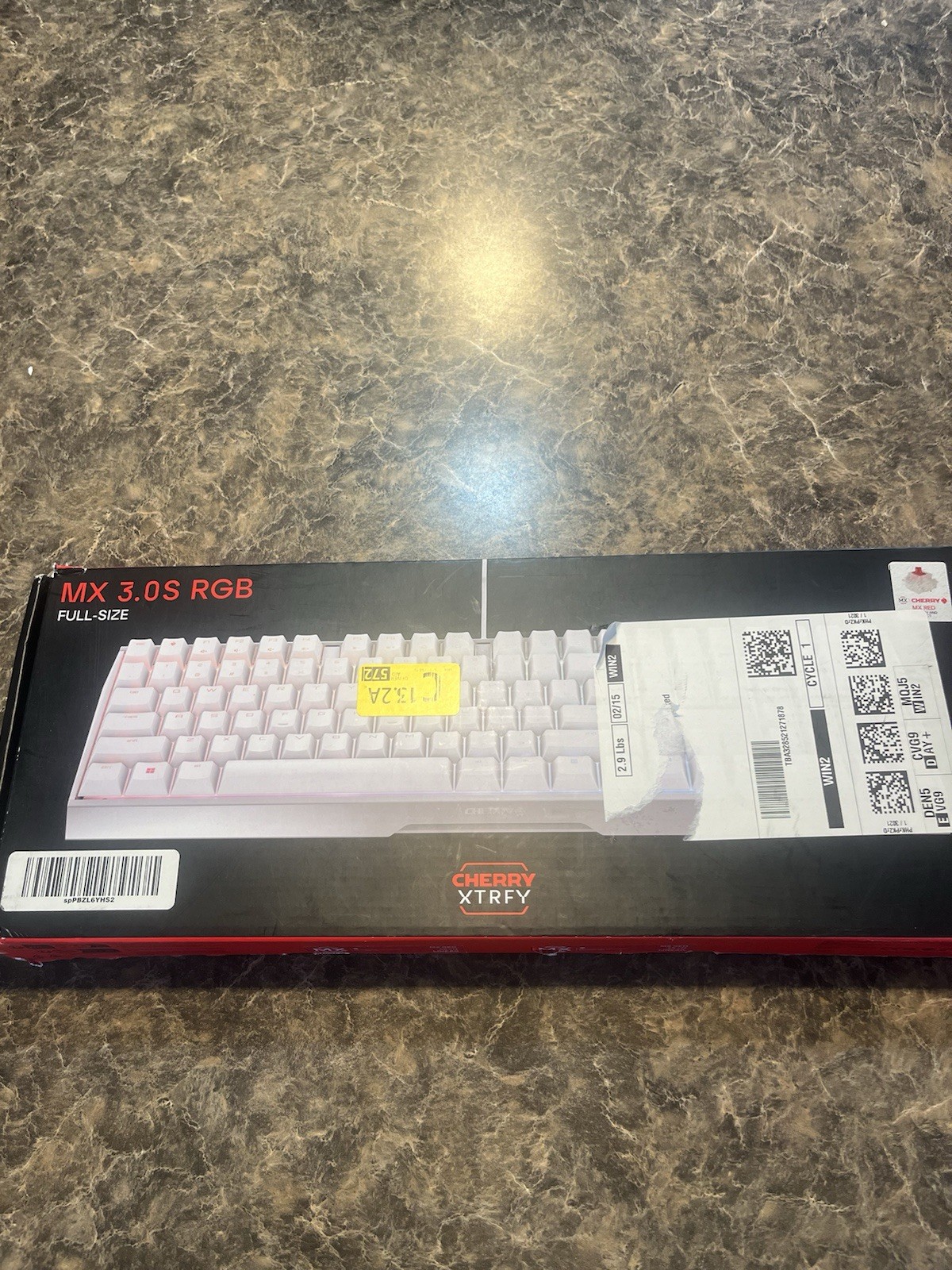 Cherry XTRFY MX 3.0S RGB Full-Size Mechanical Keyboard, White New In Open Box