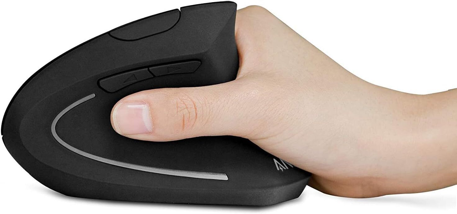 Anker 2.4G Wireless Vertical Ergonomic Optical Mouse 5 Buttons 800/1200/1600 DPI
